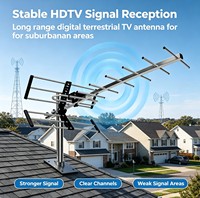 DA-270A Outdoor Yagi HDTV-Antenne 11dBi 470-862MHz Digitale Terrestrische TV-Antenne mit Großer Reichweite DVB-T2 Mastmontage Wetterfest