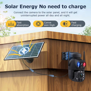 חיצוני חדש 6w פאנל סולארי 4g סוללה SIM 6mp 36x זום <span class=keywords><strong>wifi</strong></span> מצלמת ip66 מתכת עדשה כפולה לייזר אור מצלמה סולארית - Product Image 3