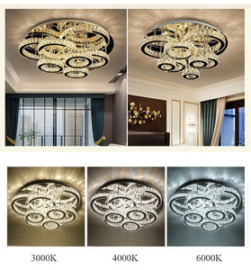 Fancy Lights Led Chiếu Sáng Trần Thép Không Gỉ K9 Pha Lê Trần Pendant <span class=keywords><strong>Lamp</strong></span> Cho Phòng Khách - Product Image 4