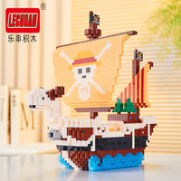 Nouveautés Collection assemblé Anime One Going joyeux pièce modèle mille briques ensoleillées Linkgo bateau Pirate bloc de construction jouets