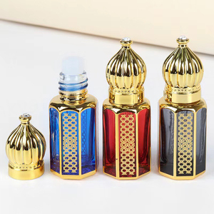 Luxury Arabian <b>Glass</b> Roller <b>Bottle</b> 3ml 6ml 12ml Empty <b>Glass</b> Red Green Blue <b>Glass</b> Essential <b>Bottle</b> - Product Image 5