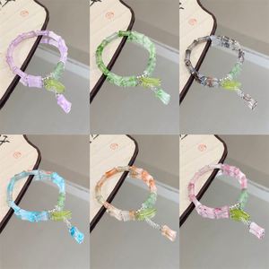 Pulsera de cuentas de bambú con cristales craquelados Fantasy Popcorn para mujer, joyería de cuentas de la amistad, pulseras de cristal elegantes para niñas - Product Image 2