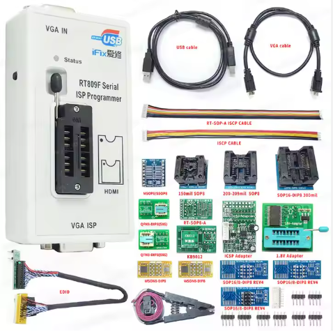 RT809F LCD High-Speed ISP USB Programmer Kit BIOS Burner RT809F Programmer Supporting Various Read-Write Online Programming