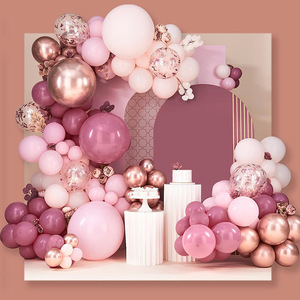 Décoration de fête personnalisée, ballons d'<span class=keywords><strong>anniversaire</strong></span>, rose pastel rétro, Halloween, fête des mères, ensemble de ballons en latex écologiques - Product Image 1