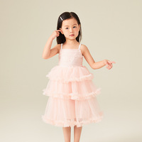 Robe tutu d'été princesse pour filles avec bretelles spaghetti, motif solide ODM pour mariage ou fête