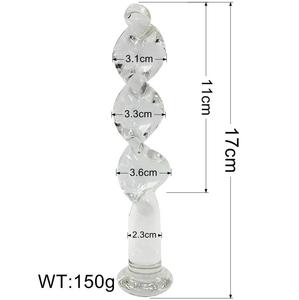 BDSM steker <span class=keywords><strong>Anal</strong></span> kaca Fetish mainan seks untuk wanita sisipan Vagina <span class=keywords><strong>Anal</strong></span> Stimulator kristal Buttplug untuk pijat prostat Vagina - Product Image 5