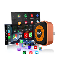 Mini adaptateur sans fil Carplay 4-en-1 pour voiture, Android Auto, dongle de mise en miroir USB, boîte AI pour Waze, Spotify, radio