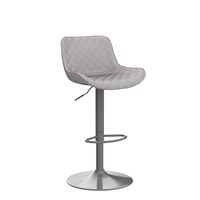 Tabourets de bar blancs de 24 pouces en cuir PU capitonné pour îlot de cuisine/comptoir de cuisine avec dossier