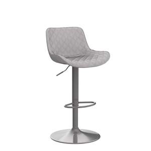 Tabourets de bar blancs de 24 pouces en cuir PU capitonné pour îlot de cuisine/comptoir de cuisine avec dossier - Product Image 5