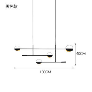 Luminaire suspendu design minimaliste nordique postmoderne, long, pour table à manger, restaurant, bar, lustres, luminaires suspendus - Product Image 6