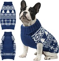 Pulls de Noël pour chiens de petite/moyenne/grande taille, doux, chauds, respirants, confortables, tenue d'hiver, col roulé, double tricot