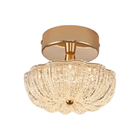 Plafonnier LED Minimaliste de Luxe Léger pour Couloir, Lampe de Hall Postmoderne, Lampe de Vestiaire, Lampe d'Entrée en Acier Inoxydable en Forme de Fleur de Citrouille