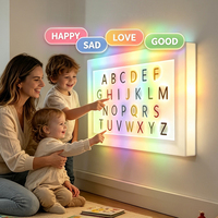 Lampe tactile LED alphabet pour enfants, multi-sensorielle, pour l'apprentissage des lettres, la reconnaissance des couleurs et des émotions – Meilleure vente
