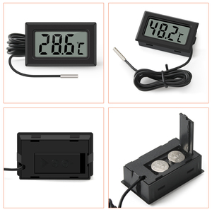 <span class=keywords><strong>LCD</strong></span> Nhiệt kế kỹ thuật số nhiệt độ đo nhiệt độ mét đen/trắng - Product Image 2