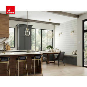 Allandcabinet Durable Style Custom Shaker Laque Gris Blanc Solide Bois Chaud Moderne Ferme Deux Tons <span class=keywords><strong>Cuisine</strong></span> Designs - Product Image 2