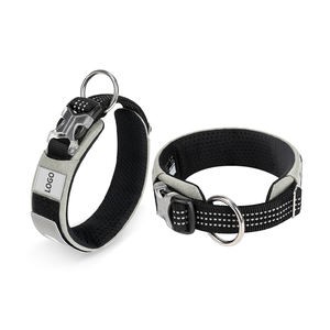 Logo kustom OEM reflektif bernapas Mewah luar ruangan kerah hewan peliharaan mode tahan lama Premium latihan grosir kerah anjing disesuaikan - Product Image 4