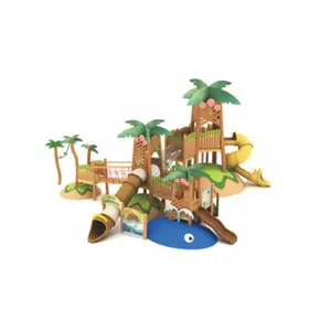 High Quality Natural Amusement Park Wooden Playground With Slide And Swing Outside Playground For Kids Wood For Playhouse