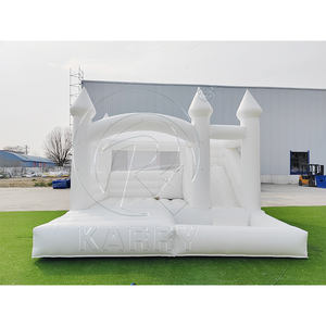 Venta Directa de Fábrica: Combo Inflable para Fiestas, Castillo Hinchable Blanco con Tobogán y Piscina de Pelotas - Product Image 6