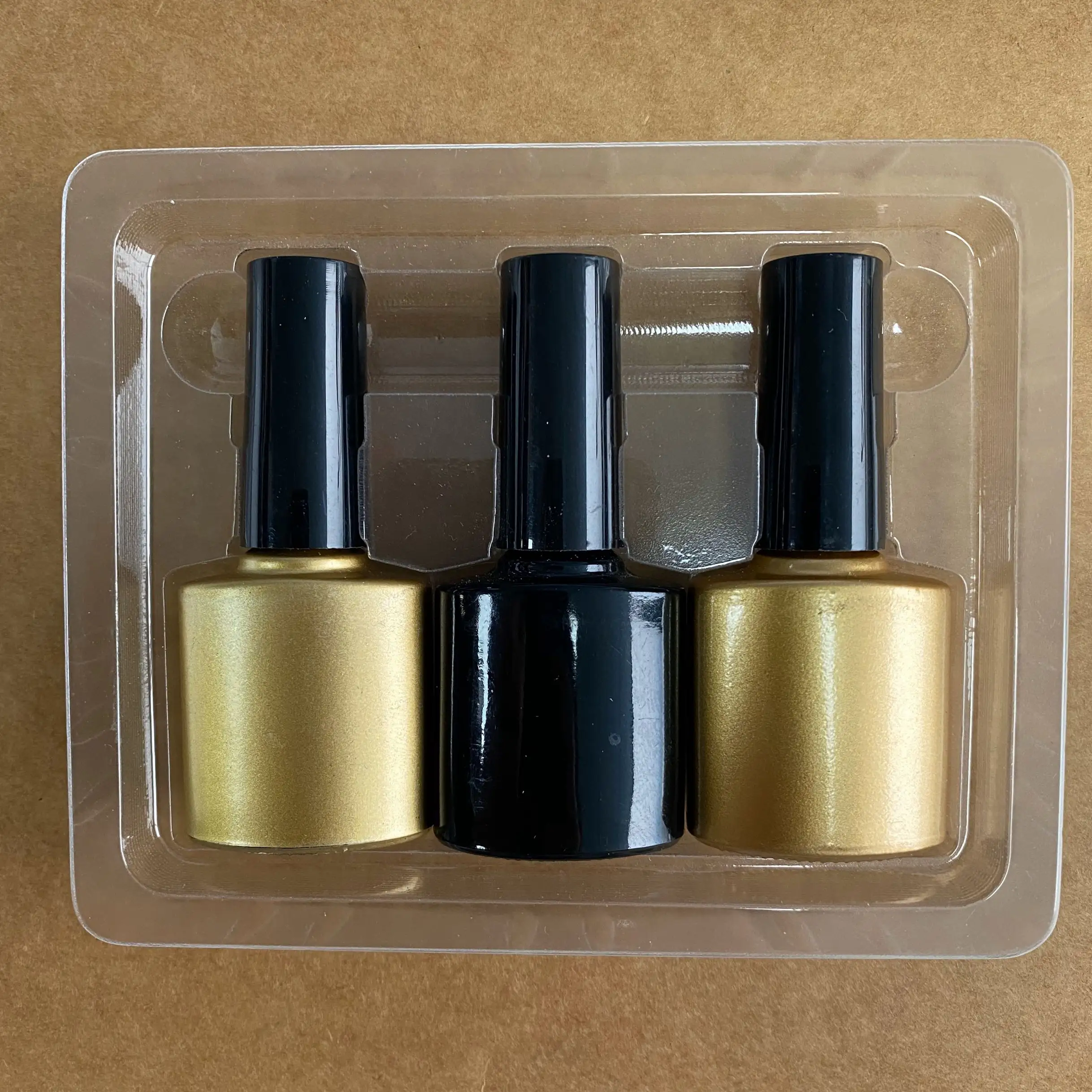 Custom shape transparent plastic blister trays for nail polish bottle Cosmetics plastic tray blister