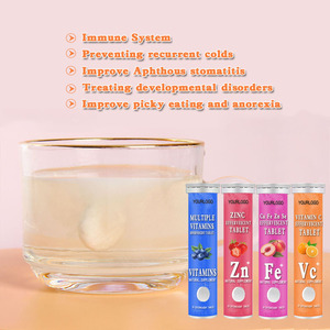 Tabletas Naturales de VC, Ca, Fe, <span class=keywords><strong>Zn</strong></span> y <span class=keywords><strong>Se</strong></span>, Tabletas Blanqueadoras de Piel Eficaces, Tabletas Efervescentes con Sabor a Naranja, Vitamina C - Product Image 2