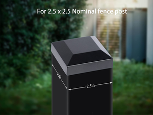 ฝาครอบเสาเหล็กสแตนเลส/อลูมิเนียม ขนาด 2.5 นิ้ว x 2.5 นิ้ว ขายดี ป้องกันสนิม ดีไซน์ทันสมัย รูปทรงปิรามิด สำหรับเสาไม้ แบบกดเข้า - Product Image 5