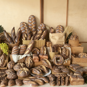 15inch Plastic Eco-Friendly Bread Model <b>Baking</b> Kitchen <b>Equipment</b> Display Props Smoked Toast Bakery Exhibition Series Cute - Product Image 2