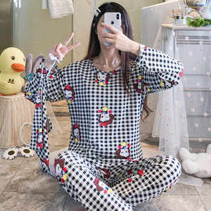 Conjunto de Pijamas para <span class=keywords><strong>Mujer</strong></span>, Pijamas de <span class=keywords><strong>Invierno</strong></span> para <span class=keywords><strong>Mujer</strong></span>, Nueva ropa de dormir, Pijamas estampados de dibujos animados, <span class=keywords><strong>Pijama</strong></span> bonito de manga larga para <span class=keywords><strong>Mujer</strong></span> - Product Image 5