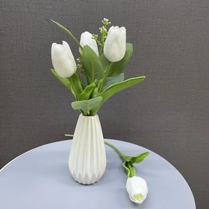 DKB 2024 decorazioni nuziali più popolari tulipani <span class=keywords><strong>blu</strong></span> artificiali di alta qualità seta più realistica - Product Image 2