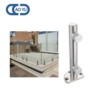 304 316 support de main courante en verre inoxydable monté réglable main courante d'escalier pince de support en verre sans cadre