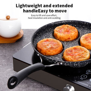 Poêles à frire antiadhésives de haute qualité Poêle à crêpes 4 tasses Poêle à crêpes Cuisine Omelette Poêle à frire antiadhésive avec couvercle <span class=keywords><strong>en</strong></span> verre Ustensiles de cuisine - Product Image 2