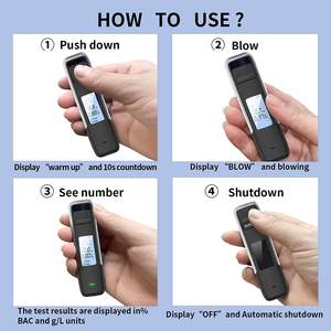 Fabrik preis Berührungs loser Alkohol tester Wiederauf ladbarer digitaler Atem alkohol tester - Product Image 4