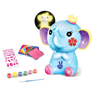 Yaratıcı zanaat oyuncak hediye DIY boyanabilir karikatür gece lambası çocuklar DIY boyalı Graffiti hayvanlar modeli gece lambası renkli kalem seti oyuncaklar - Product Image 3
