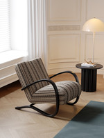 Fauteuil en tissu style antique avec éponge haute densité pour petit appartement, salon, balcon - Mobilier de maison individuel décontracté et confortable