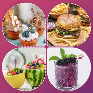 Tự nhiên tre trái cây <span class=keywords><strong>Picks</strong></span> sping Vòng thanh dùng một lần cho cocktail và quán bar công cụ thiết lập - Product Image 6