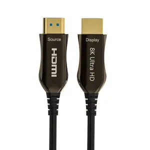 工厂价格制造HDMI光缆，AOC监视器HDMI光缆光信号锌合金外壳 & 8K/60Hz