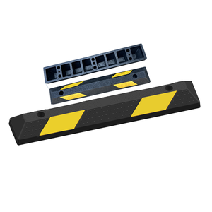 टिकाऊ रबर कार पार्किंग स्टॉपर गैरेज पार्किंग कार लोकेटर अल्इनर कर्ब्स एंटी-प्रेशर गति बाधा आसानी से उपयोग व्हील स्टॉप - Product Image 2