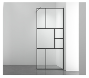 <span class=keywords><strong>Mampara</strong></span> de <span class=keywords><strong>Ducha</strong></span> de Esquina sin Marco de Vidrio Templado Impermeable con Puerta Abatible para Baño Moderno - Product Image 1