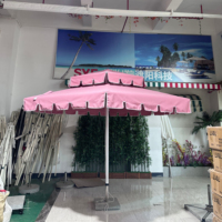 Grand cadre octogonal en aluminium commercial toile pare-soleil pôle central Table extérieure parasols pour Restaurant Polyester