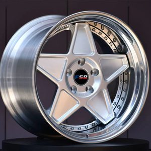 ล้ออลูมิเนียม FSB Forged 2-Piece สีเงินเงาแบบขอบลึก ปรับแต่ง PCD ET ดีไซน์และงานตกแต่งสำหรับ IS300 G82 S5 S7 R8 - Product Image 4