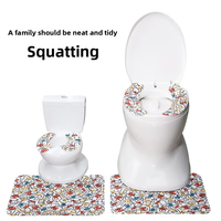 Coussin adhésif pour siège de toilette, lavable à plusieurs reprises. Coussin de siège de toilette antistatique pour enfants et adultes