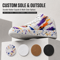 Chaussures de course blanches personnalisées avec logo de designer, respirantes, à lacets, baskets tendance pour hommes