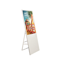Support d'affichage numérique portable de 75 pouces, kiosque sur pied de 43 pouces, écran publicitaire LCD pour magasin de détail, restaurant