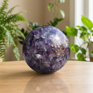 Esfera de Amatista Natural, Bola de Orgón, Cristal Curativo, Gema Decorativa para el Hogar, Fabricante y Exportador Mayorista de la India - Product Image 1