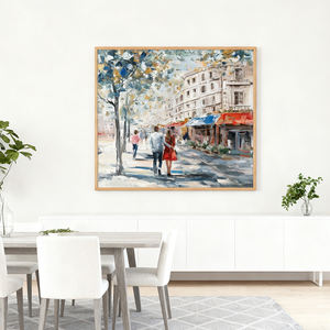 Dropshipping Arte Murale Città Dipinta a Mano e Incorniciata su Misura Articoli di Arredamento per la Casa e Decorazioni Murali Quadri d'Arte per Abitazioni - Product Image 2