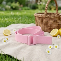 Ceinture décontractée unisexe en toile et polyester colorée de 4,0 cm avec boucle en fer à anneau en D, modèle Qiannan 1SDM080011