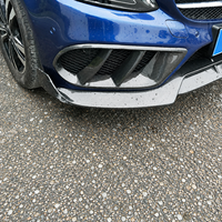 Kit Body Lebar Model Terbaru dengan Bingkai Serat Karbon, Ventilasi Udara, dan Dekorasi Wind Knife untuk Mercedes Benz C Class W205 C200