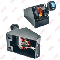 Vanne de commande proportionnelle pneumatique FLYBY en matériau ADC12 pour joystick de camion basculant avec une pression de 0,6 à 1,2 Mpa et un diamètre de 4 mm