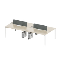 Bureau modulaire moderne pour 4 personnes, design autoportant, extensible, en métal, idéal pour l'école, l'hôtel et le bureau - Vente en gros usine