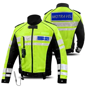 HSMJ04 Winter Padded Reflective Motorcycle Airbag Waterproof Riding Jacket Racing