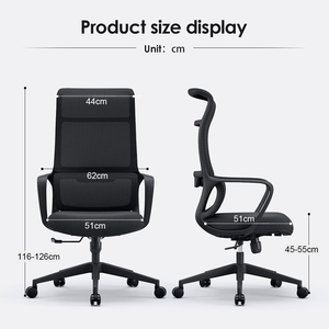 Silla de Oficina Ergonómica Reforzada de Malla Negra para Gerente de Computadora China Muebles de Oficina - Product Image 6